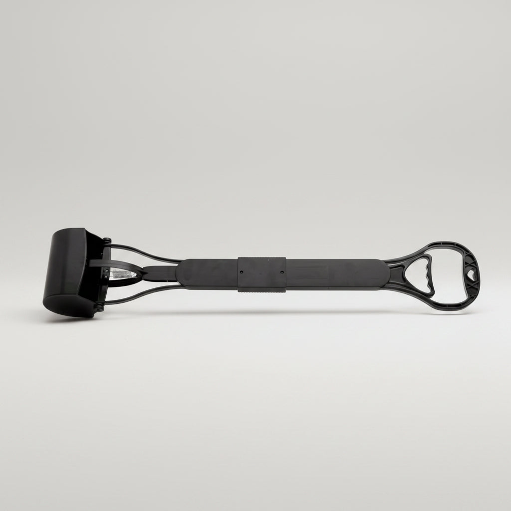 Mr. Peanut's 32-Inch Pooper Scooper for Dogs with Double Spring Jaws and Waste Bin
