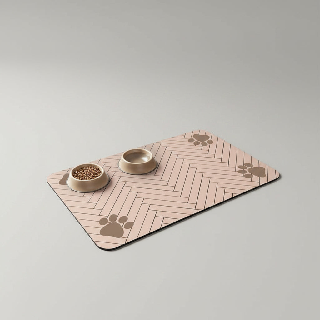 Quick-Dry Diatom Mud Pet Feeding Mat for Dogs & Cats, Absorbent and Anti-Slip