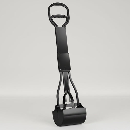 Mr. Peanut's 32-Inch Pooper Scooper for Dogs with Double Spring Jaws and Waste Bin