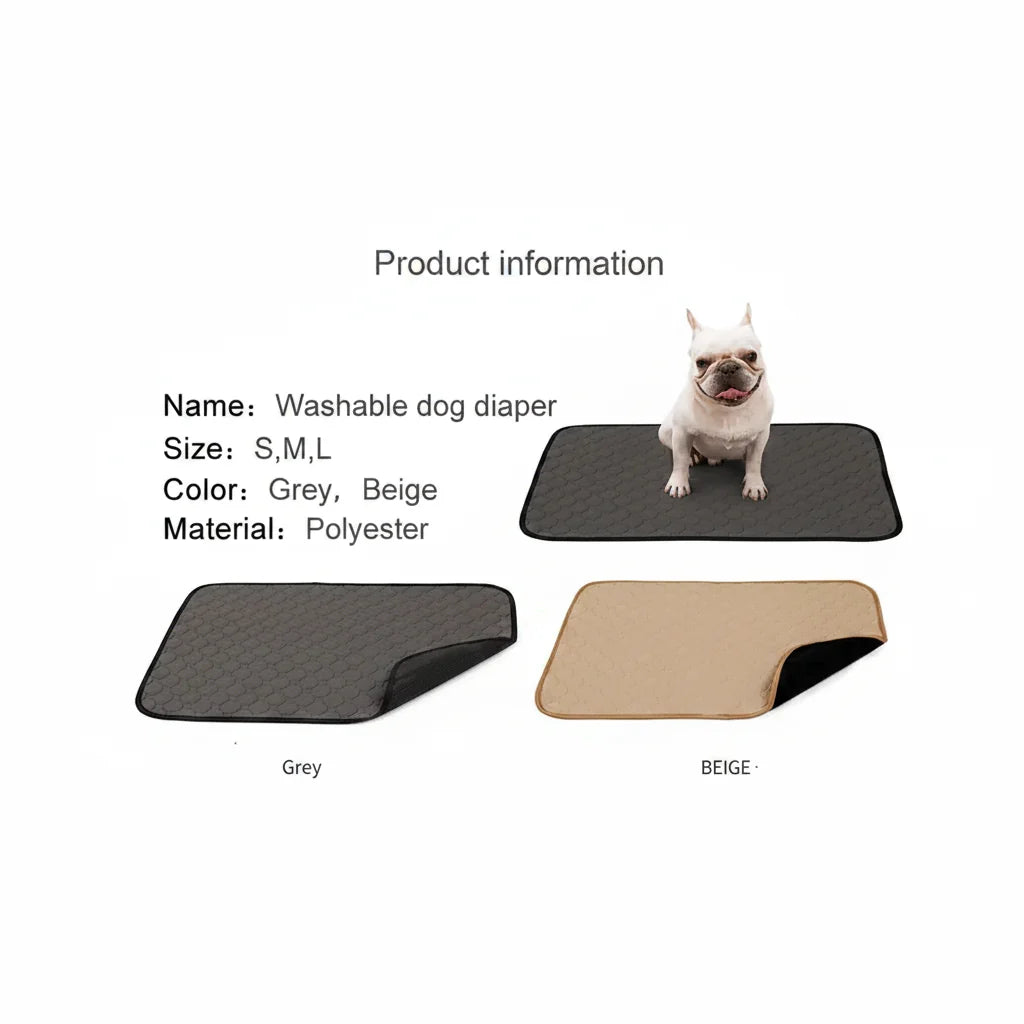 Washable Reusable Pee Pads for Dogs & Cats, Waterproof and Non-Slip, Sizes S to XL